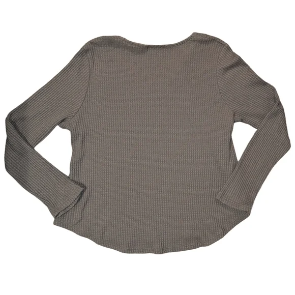 ❄️ 3/$15 - Altar'd State V-Neck Waffle Knit Thermal Long Sleeve Top, Size XL - Picture 6 of 8